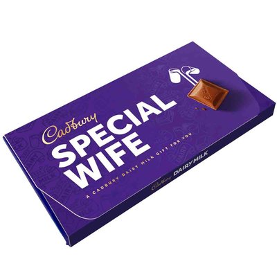 Cadbury Dairy Milk Special Wife Chocolate Bar With Gift Envelope 110g