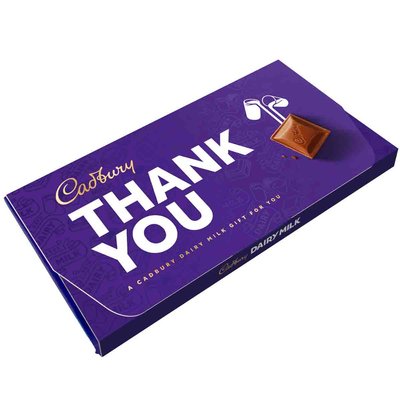 Cadbury Dairy Milk Thank You Chocolate Bar with Gift Envelope 110g