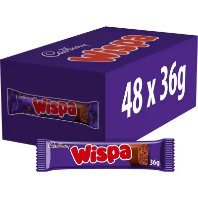 Cadbury Wispa Chocolate Bar 36g (Box of 48)