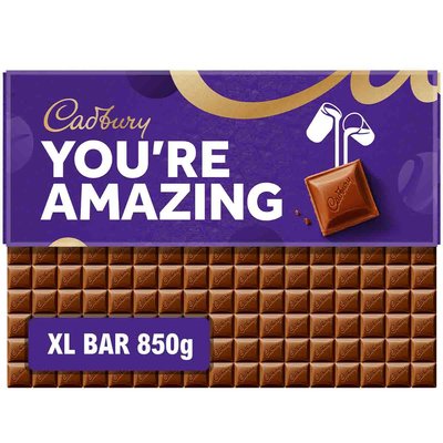 Cadbury Dairy Milk You're Amazing XL Chocolate Bar 850g