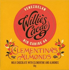 Willie's, Clementina's Almonds, 44% milk chocolate bar