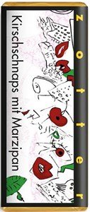Zotter, Hand Scooped, Cherry Brandy & Marzipan, Dark Chocolate Bar