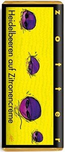 Zotter, Hand Scooped, Blueberries & Lemon Cream, 70% Dark Chocolate Bar