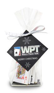 Branded gift bag of chocolate playing cards