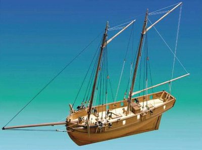 1/64 Scale HM Schooner Ballahoo Ship Model Kit