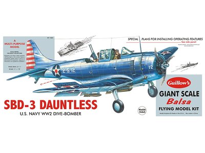 1/16 Scale Douglas SBD-3 Dauntless Balsa Model Kit
