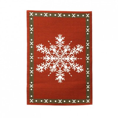 Snowflake Christmas Rug for 12th Scale Dolls House