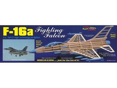 Guillows 1/40 Scale F-16a Fighting Falcon Balsa Model Kit