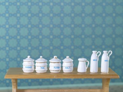 Cream Jar and Jug Set for 12th Scale Dolls House