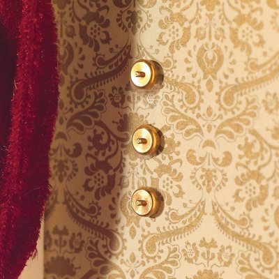Brass Light Switches x 10 for 12th Scale Dolls House