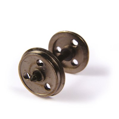 Branchline Metal 3-Hole Disc Wagon Wheels (x10) 36-015 OO Gauge