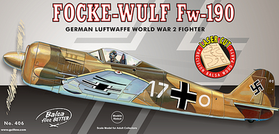 1/16 Scale Focke Wulf Fw190 Balsa Model Kit
