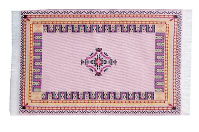 Pink Woven Rug for 12th Scale Dolls House
