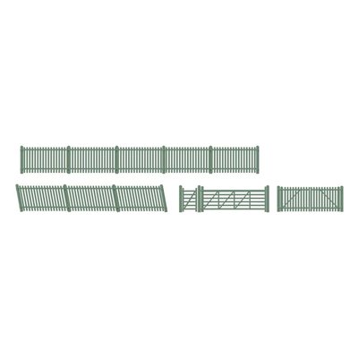 Peco Picket fencing green (inc. Gates & ramps) OO Gauge