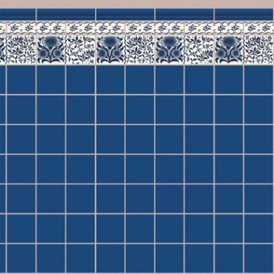 Blue Oreton Tile Paper for 12th Scale Dolls House