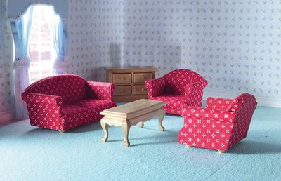 Sitting Room Set (5 Pcs) for 12th Scale Dolls House
