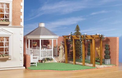 Garden and Pergola Ready to Assemble 12th Scale Dolls House Kit