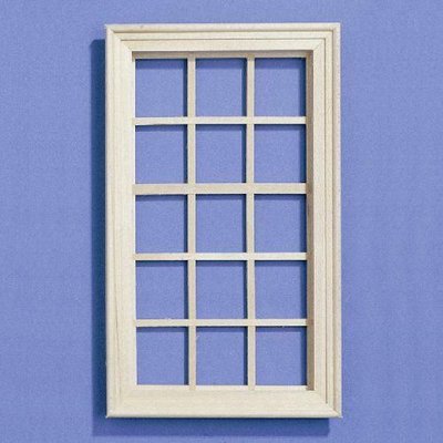 Large Wooden Window fits opening for 12th Scale Dolls House