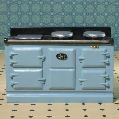 Light Blue Aga Style Stove for 12th Scale Dolls House