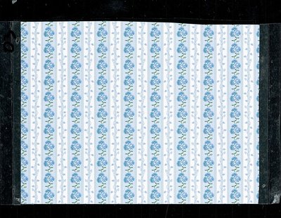 Blue Aster and Ivy Wallpaper for 12th Scale Dolls House