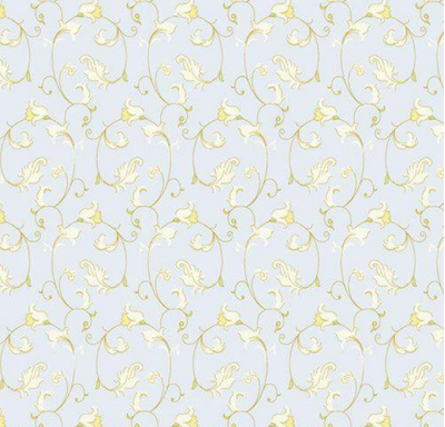 Blue Creeping Vine Wallpaper for 12th Scale Dolls House