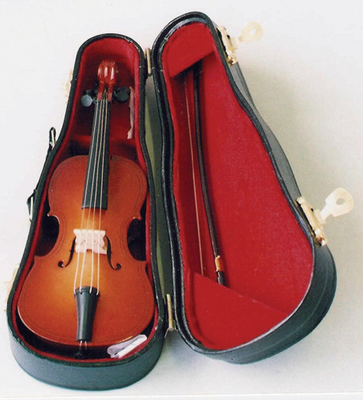 Double Bass in Black Case for 12th Scale Dolls House