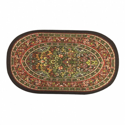 Red Small Oval Carpet for 12th Scale Dolls House