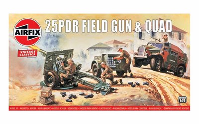 Airfix 1/76 Scale 25pdr Field Gun Model Kit