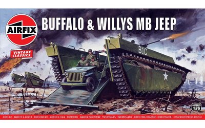 Airfix 1/76 Scale Buffalo Willys MB Jeep Model Kit