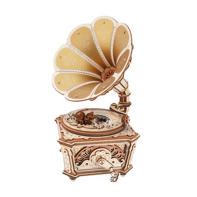 ROKR Diva Gramophone Music Box Wooden Model Kit