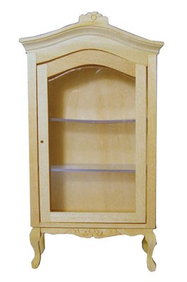 Bare Wood Display Cabinet for 12th Scale Dolls House
