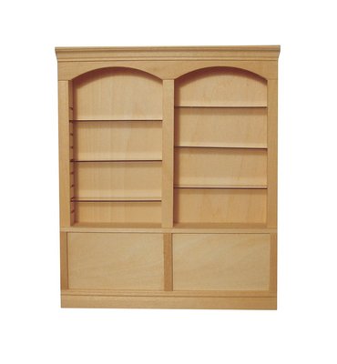 Bare Wood Deluxe Double Shelves for 12th Scale Dolls House