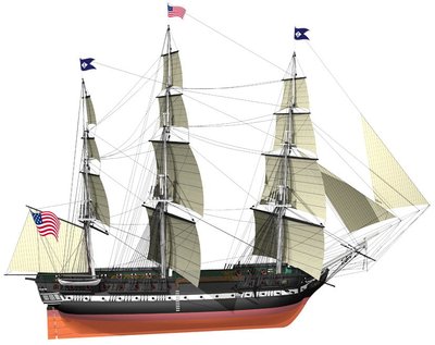 1/100 Scale USS Constitution Wooden Model Kit