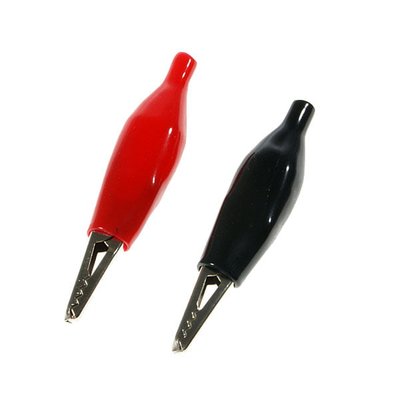 Expo Pack of 2 Crocodile Clips (Red and Blue)