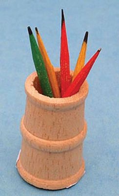 Pencil Pot with Pencils for 12th Scale Dolls House