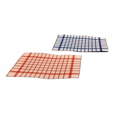 Red and Blue Tea Towels for 12th Scale Dolls House