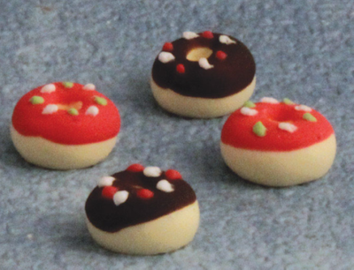 Four Donuts for 12th Scale Dolls House