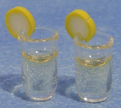 2 Glasses of Gin and Tonic for 12th Scale Dolls House
