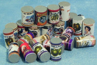 Tin Selection x 24 for 12th Scale Dolls House