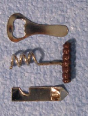 Corkscrew and bottle openers for 12th Scale Dolls House