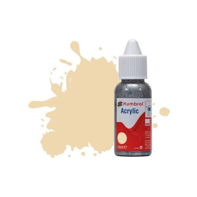 Humbrol Acrylic Dropper Bottles 14ml - Satin - White