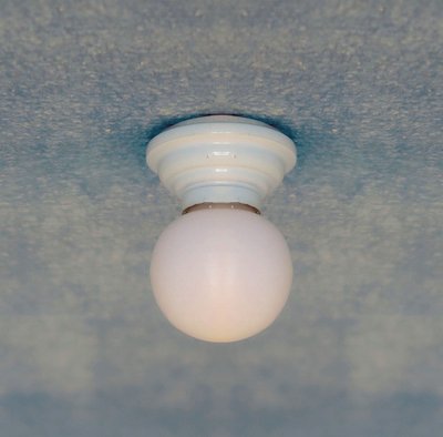 12V White Ceiling Globe Light for 12th Scale Dolls House