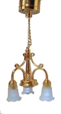 3V LED Triple Ceiling Light for 12th Scale Dolls House