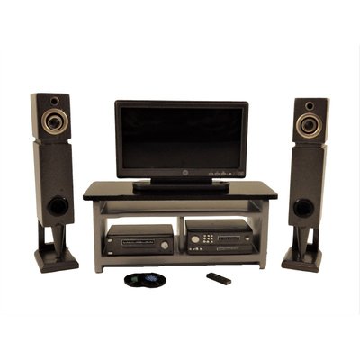 Silver Home Cinema Set for 12th Scale Dolls House