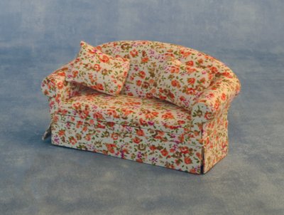 Floral 2 Seat Sofa for 12th Scale Dolls House