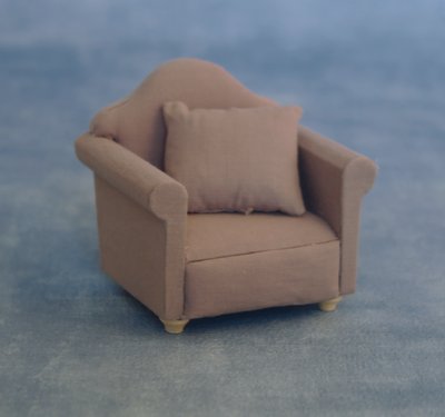 Grey Armchair for 12th Scale Dolls House