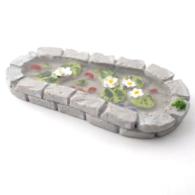 Grey Stone Pond for 12th Scale Dolls House