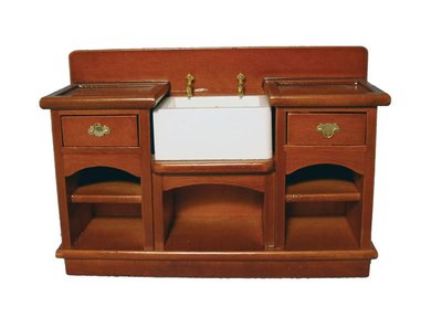Sink Unit with Shelves for 12th Scale Dolls House