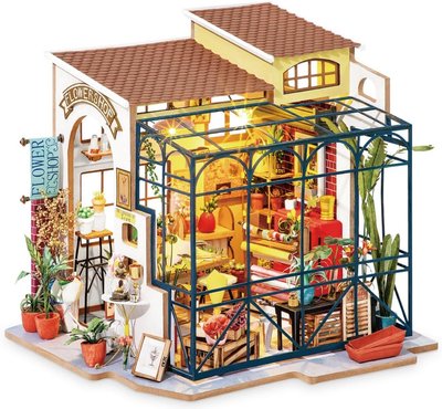 Rolife Emily's Flower Shop DIY Miniature Dollhouse Kit