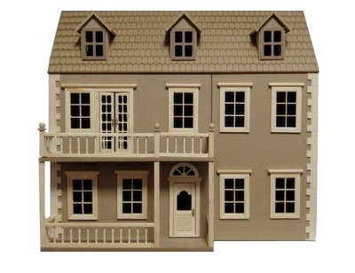 Unpainted Glenside Grange Ready to Assemble 12th Scale Dolls House Kit
